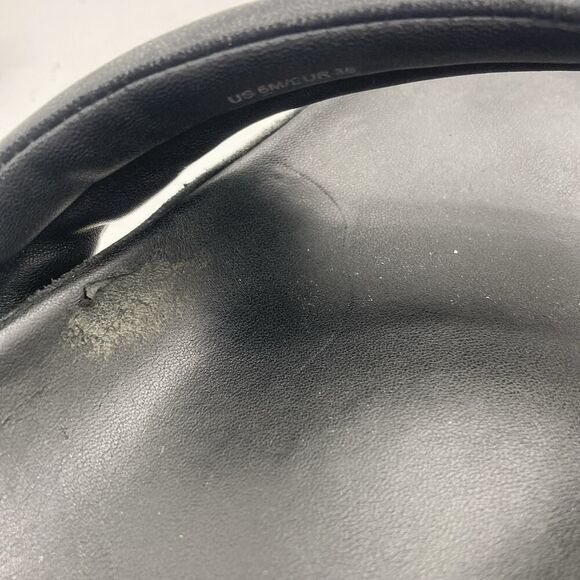 Womens Size 6 Vince Black Forest Platform Espadrille Thong Slide Sandal Leather - Picture 10 of 12